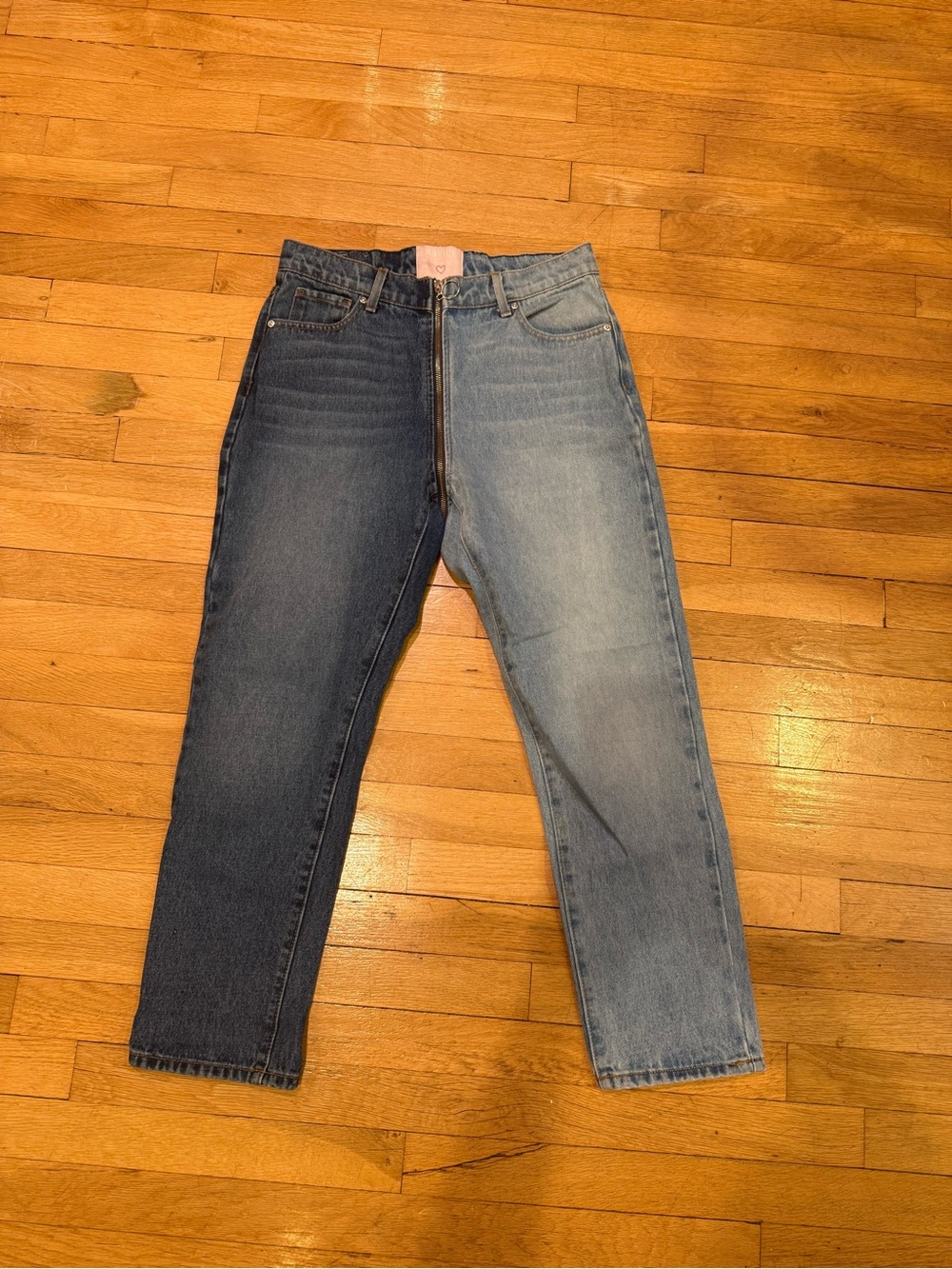 REVICE Two-Tone Blue Straight Jeans